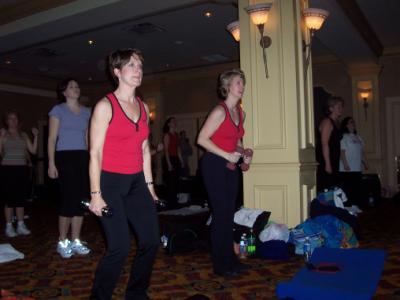Working out at the Ari & Soul Tour